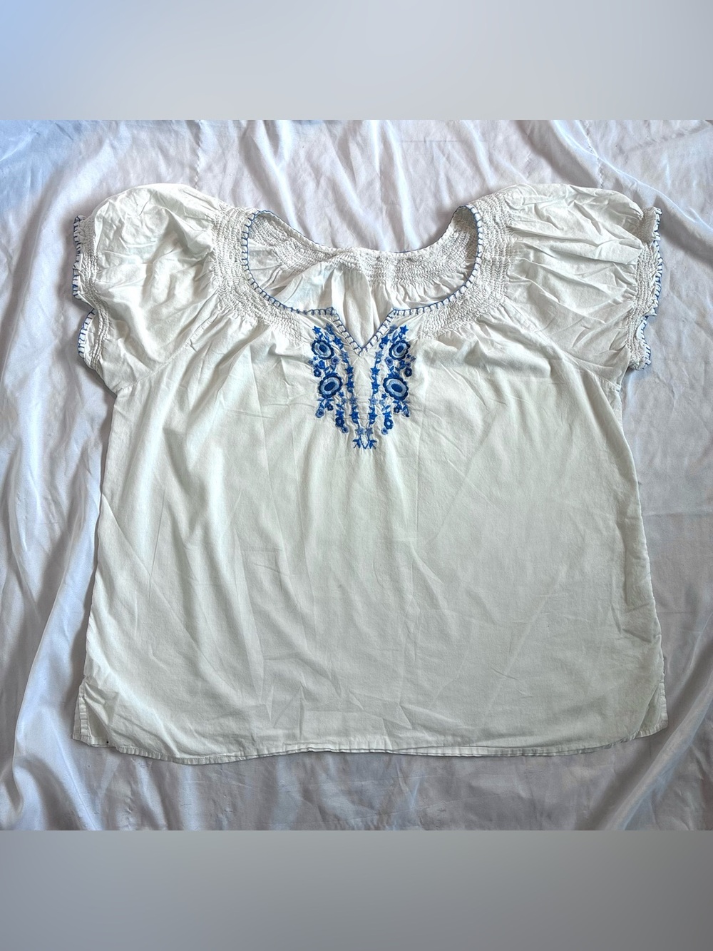 Boho Floral Embroidered Top
